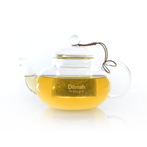 ENDANE TRADITIONAL GLASS TEA POT & GLASS STRAINER - 600ML
