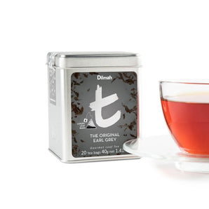 Dilmah t-Series The Original Earl Grey Ceylon Black Tea Tin Caddy - 20 Luxury Leaf Tea Bags