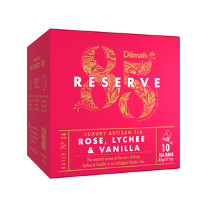 85 Reserve Rose, Lychee & Vanilla Ceylon Black Tea - 10 Luxury Leaf Tea Bags