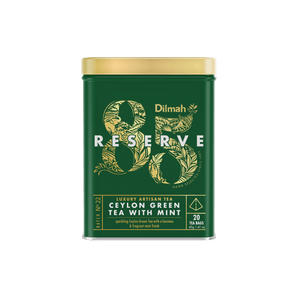 85 Reserve Ceylon Green Tea with Mint - 20 Luxury Leaf Tea Bags Tin Caddy