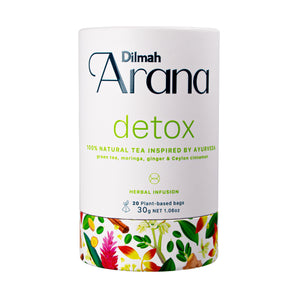 Arana Detox (Green tea Moringa Ginger & Cinnamon Infused Tea) - 20 Luxury Pyramid Bags