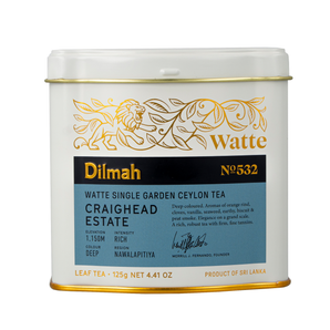 Craighead Estate Watte Single Garden Ceylon Black Tea – 125g Loose Leaf Tin Caddy