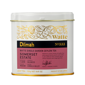 Somerset Estate Watte Single Garden Ceylon Black Tea  – 125g Loose Leaf Tin Caddy