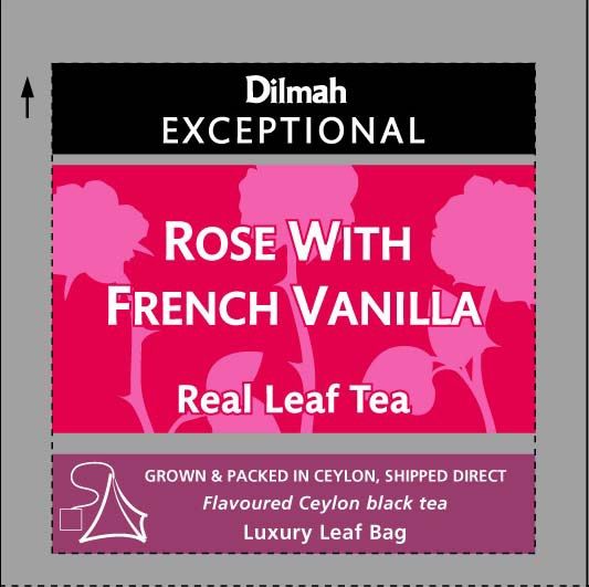 exceptional rose and french vanilla 50 leaf tea bags individually
