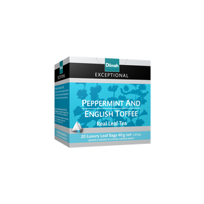 EXCEPTIONAL PEPPERMINT & ENGLISH TOFFEE - 20 LEAF TEA BAGS