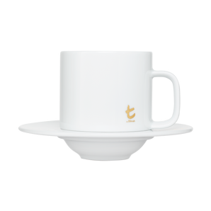 t-SERIES TEA MUG, SAUCER & LID WHITE - 250ML