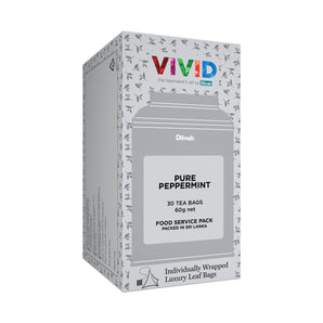 Vivid Pure Peppermint Tea - 30 Leaf Tea Bags (Individually Wrapped)
