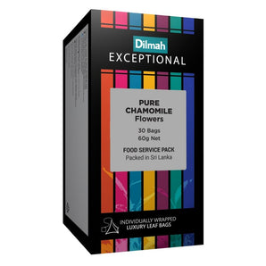 Dilmah Exceptional Pure Chamomile Flowers - 30 Leaf Tea Bags (Individually Wrapped)