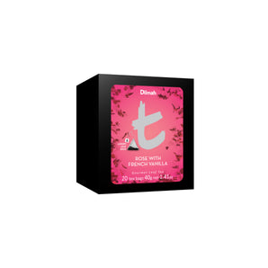 Dilmah t-Series Rose With French Vanilla - 20 Leaf Tea Bags (Refill Pack)